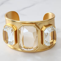 Gold Crystal Cuff Bracelet