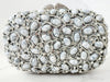 White and Silver Marble Stone Clutch