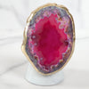 Pink Geode Slice Ring