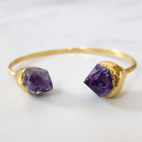 Natural Amethyst Cuff Bracelet