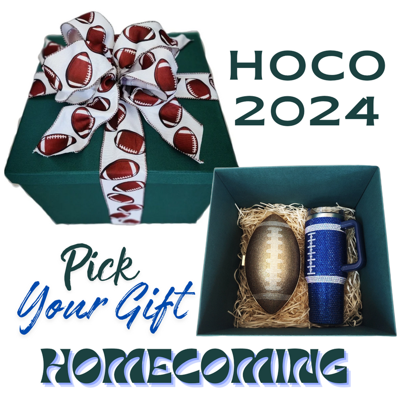 Large Green Homecoming Gift Box and Bow