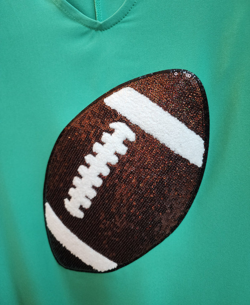 Green Sequin Football Mini Dress