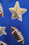 Blue Sequin Football Dress