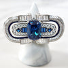 Sterling Silver Modern Sapphire Ring