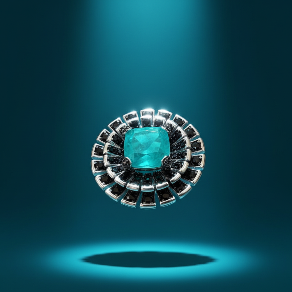 Sterling SIlver Paraiba Blue Tourmaline Ring