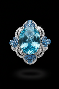Sterling Silver Baby Blue Ring