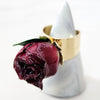 Purple Flower Cuff and Rose Bud Ring