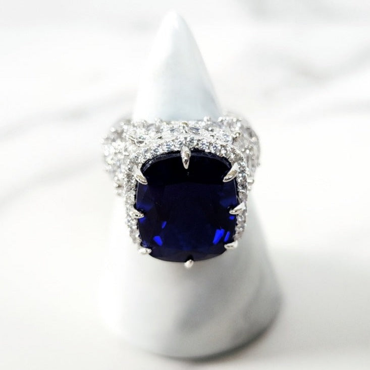 Sterling Silver Sapphire Ring