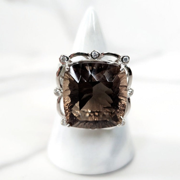 Sterling Silver Smoky Quartz Ring