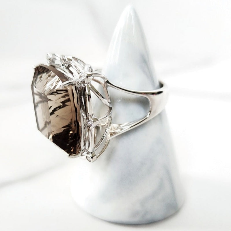 Sterling Silver Smoky Quartz Ring