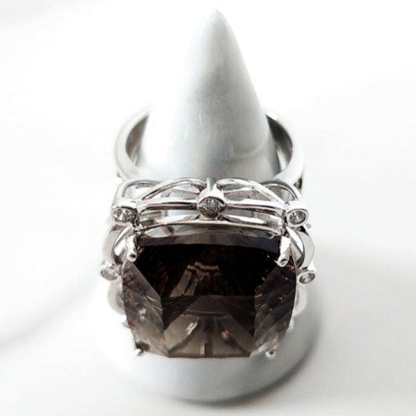 Sterling Silver Smoky Quartz Ring