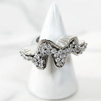 Silvertone Scalloped Ring