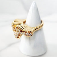 Goldtone Scalloped Ring