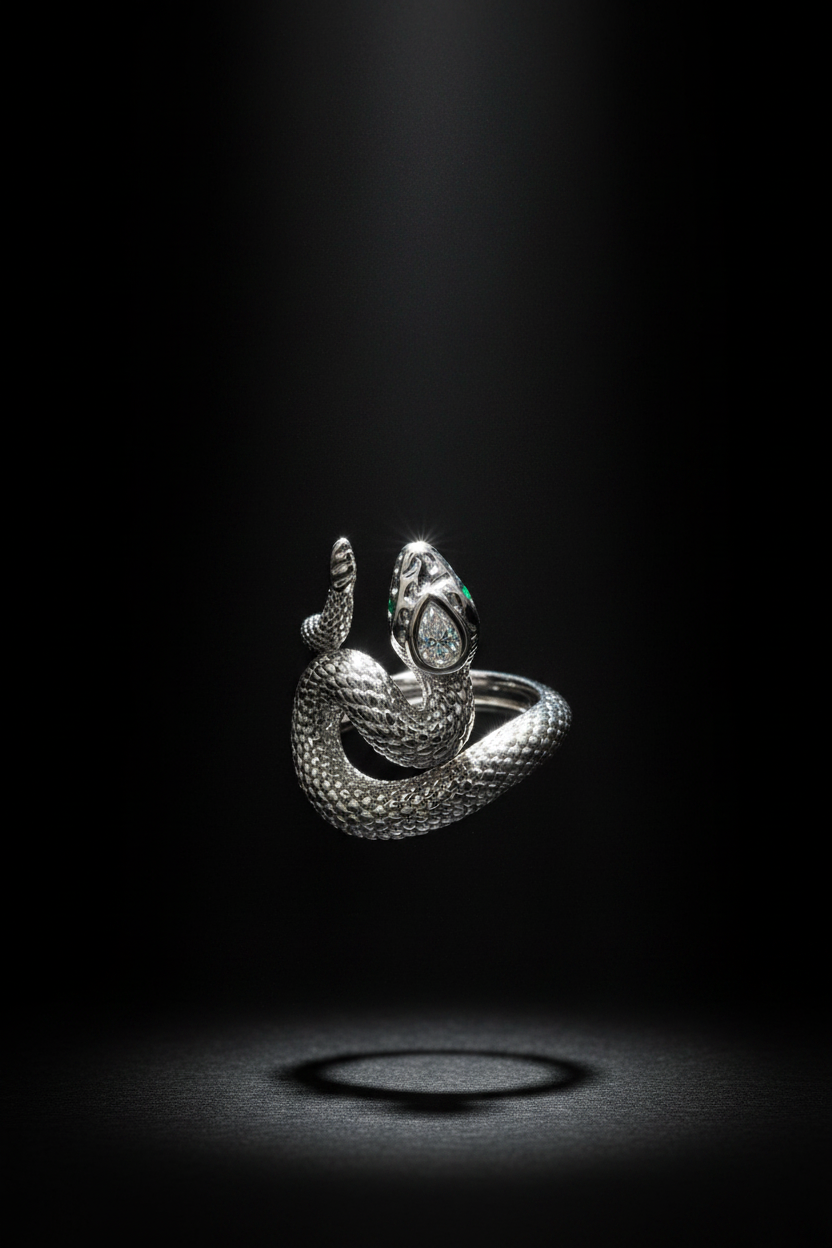 Sterling Silver Snake Ring