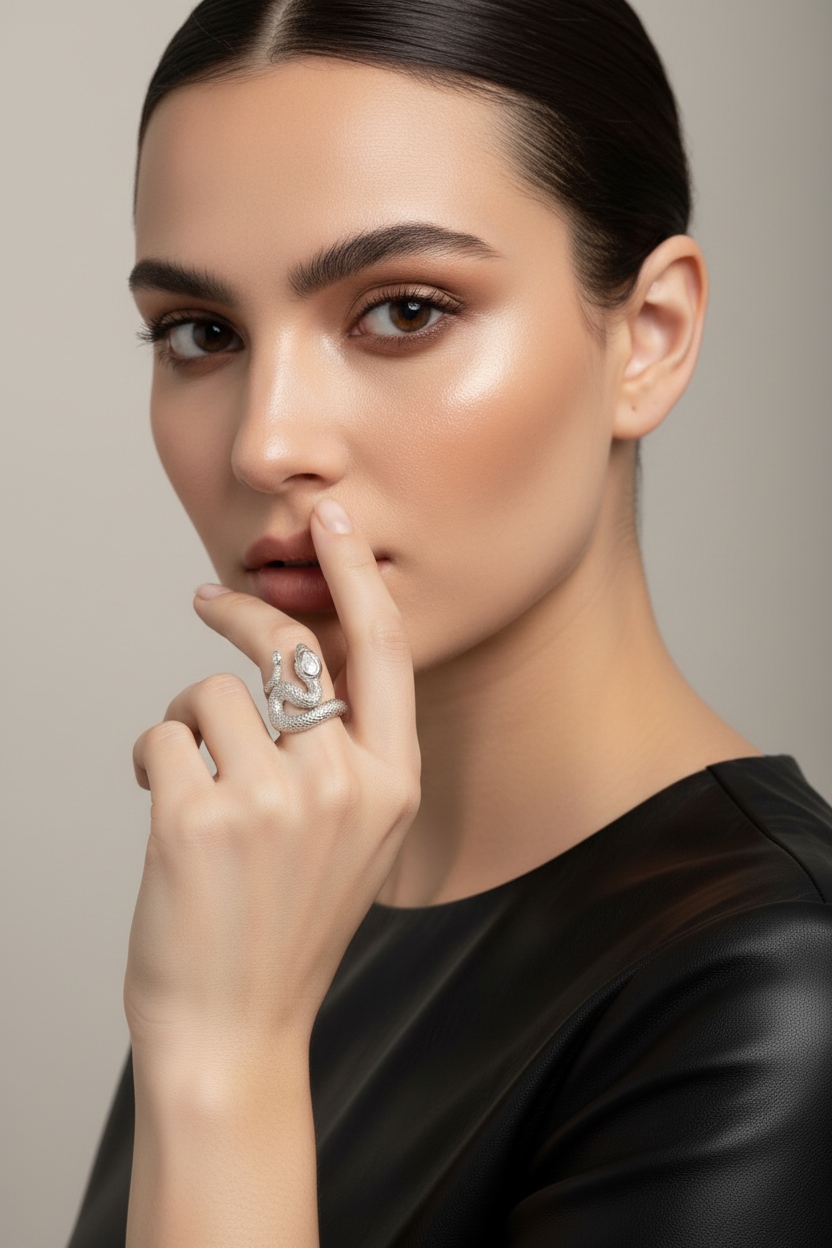 Sterling Silver Snake Ring