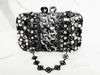 Black and Silver Crystal Clutch