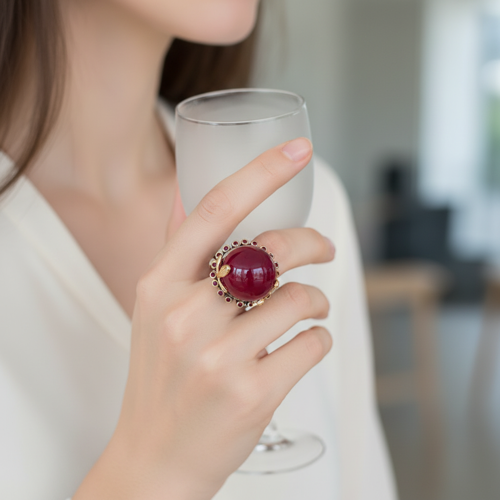 Sterling Silver Dragonfly Ball Ring