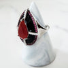 Sterling Silver Red and Black Ring