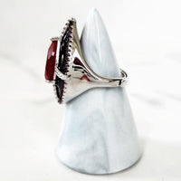 Sterling Silver Red and Black Ring