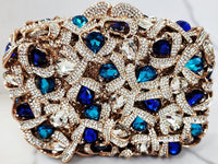 Blue and White Crystal Clutch