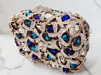 Blue and White Crystal Clutch