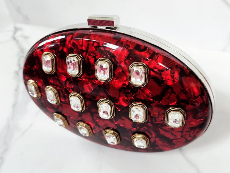 Red Diamond Resin Clutch