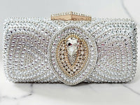 Silver and Gold Crystal Clutch