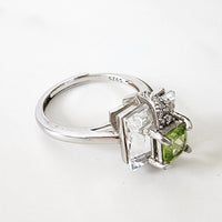 Sterling Silver Natural Peridot Ring