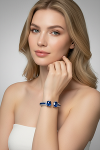 Sterling Silver Sapphire Cuff Bracelet