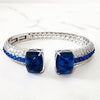 Sterling Silver Sapphire Ring and Cuff Bracelet