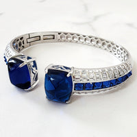 Sterling Silver Sapphire Cuff Bracelet