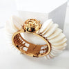 Outhouse Shell  22K Gold Plated Handcuff Bracelet