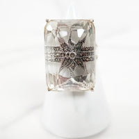 Sterling Silver Natural Crystal Ring