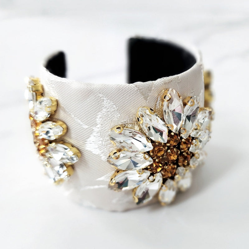 Sunflower Jeweled Cuff Bracelet