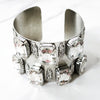 Silver Jeweled Cuff Bracelet