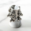 Silvertone Dangle Cuff Ring