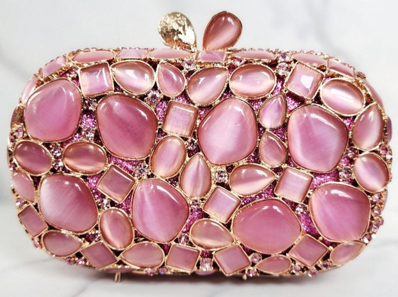 Pink Stone Clutch