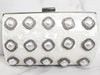 White Resin Pearl Clutch