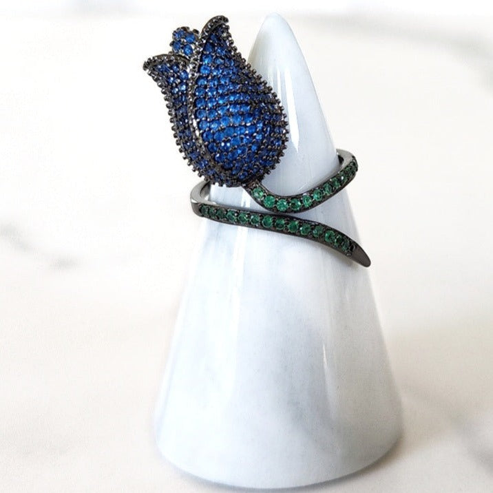 Blue Tulip Ring