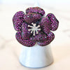 Purple Clutch and Flower Ring