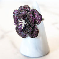 Purple Clutch and Flower Ring