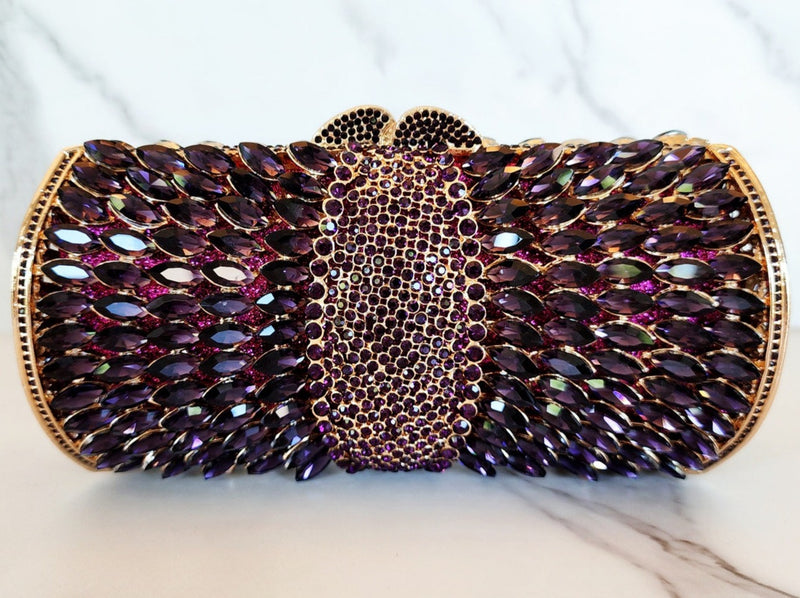 Deep Purple Crystal Clutch