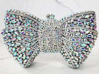 Iridescent Crystal Bow Clutch