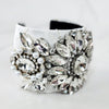 White Jeweled Cuff Bracelet