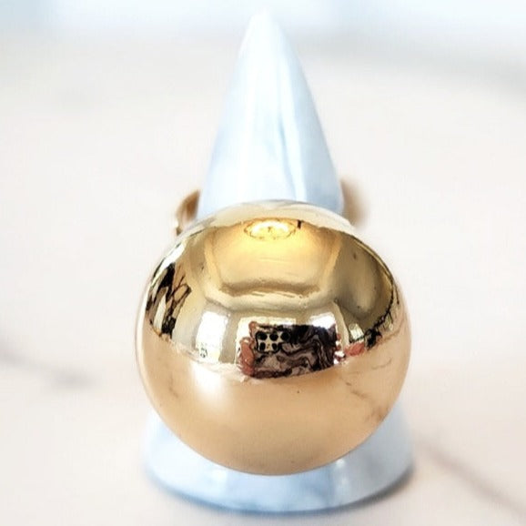 Goldtone Ball Ring