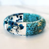 Blue Flower Resin Bangle