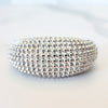 Silver Round Ball Bead Cuff Bracelet