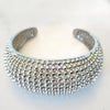 Silver Round Ball Bead Cuff Bracelet