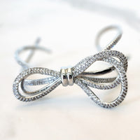 Silver Bow Cuff Bracelet