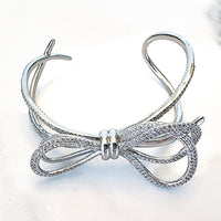 Silver Bow Cuff Bracelet